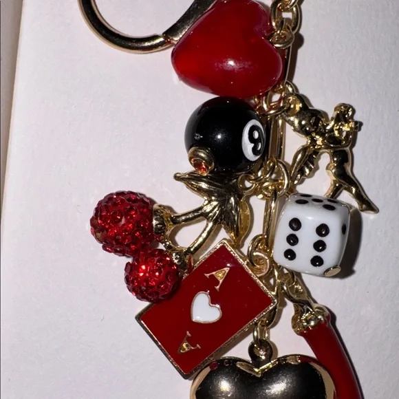 Persimmon Gold and Red Charm Keychain/Bag Charm NIB - Picture 5 of 5